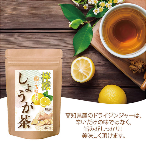 しょうが檸檬茶 無糖 インスタントジンジャーレモンティー からだも心も温まる生姜の紅茶