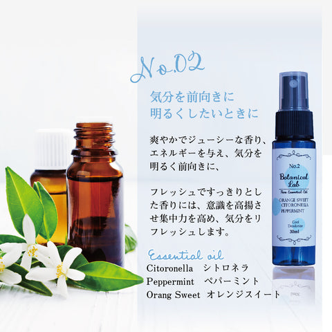 Botanical lab 「アロマ スプレー エアーフレッシュナー 冷感マスクに ミントでスッキリ マスク消臭 ハッカ、ペパーミント、レモンブレンド30ml×３本セット