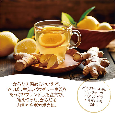 はちみつ檸檬しょうが茶 インスタント ジンジャーはちみつレモンティー(簡単：お水・お湯にサッと溶ける) からだも心も温まる生姜の紅茶