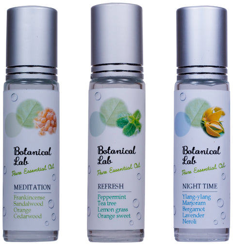 Botanical lab ロールオンアロマ パフューム 3本セット ナイトタイム・メディテーション・リフレッシュ｜1日を整える香りのセルフケアセット