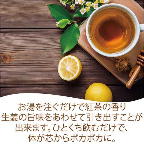 しょうが茶 無糖 インスタントジンジャーティーからだも心も温まる生姜の紅茶