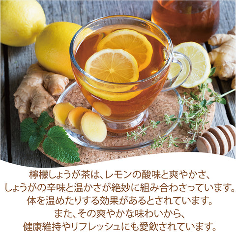 しょうが檸檬茶 無糖 インスタントジンジャーレモンティー からだも心も温まる生姜の紅茶
