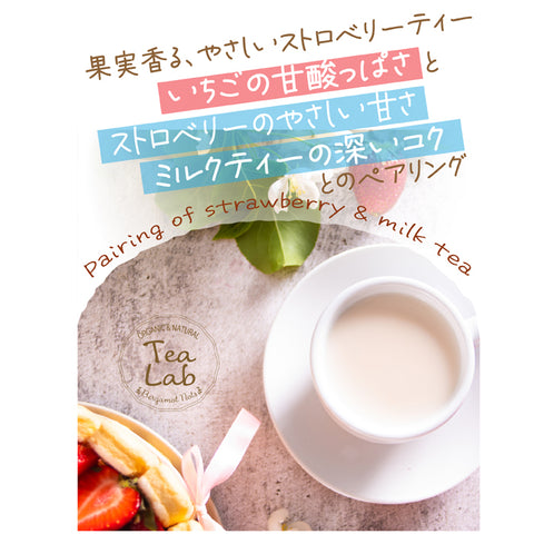 とろ甘いちご ストロベリーミルクティー 北海道全粉乳使用 微糖｜甜菜糖仕立て