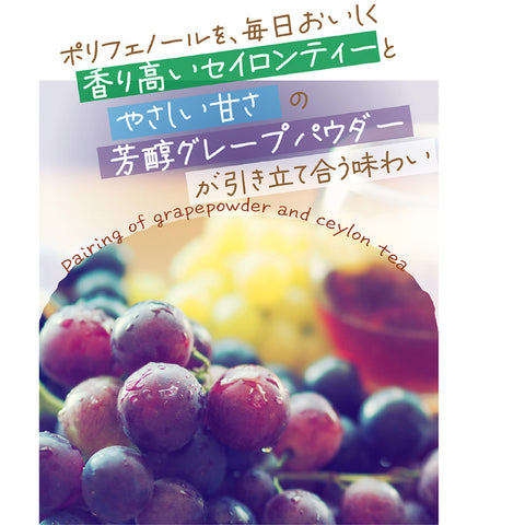 濃密ぶどう グレープリッチティー 微糖100g｜甜菜糖仕立て パウダリー ご褒美フルーツティー