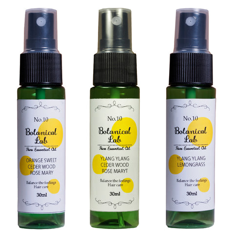Botanical lab アロマスプレー 3本セット ヘアーケアー ハグしたくなる香り　「髪のニオイもケアする｜香るヘアリセットスプレー」