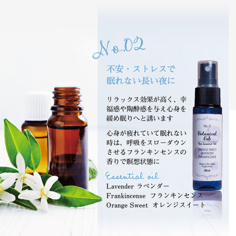 Botanical lab 「眠りの質を整える香り｜Botanical Lab ナイトブレンド3本セット」「寝つけない夜に、3秒スプレー｜安眠リセット」