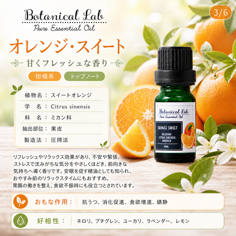 Botanical lab アロマオイル セラピーグレード 3本セット “落ち込み・鬱に“に ゼラニウム オレンジスイート ネロリ「いい匂いがすると、脳、身体、心が喜びみんなが笑顔になります。」 (コピー) (コピー)