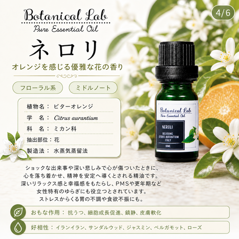 Botanical lab アロマオイル セラピーグレード 3本セット “落ち込み・鬱に“に ゼラニウム オレンジスイート ネロリ「いい匂いがすると、脳、身体、心が喜びみんなが笑顔になります。」 (コピー) (コピー)