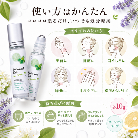 Botanical lab ロールオンアロマ 3本セット 気分で選べる アロマパフューム ウーマンズバランス・リフレッシュ・エナジーパワー