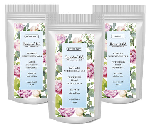 エプソムソルト アロマ 入浴剤 Botanical lab アロマ リフレッシュブレンド 国産純度99.9% マグネシウム 温浴 浴用化粧品 30回分