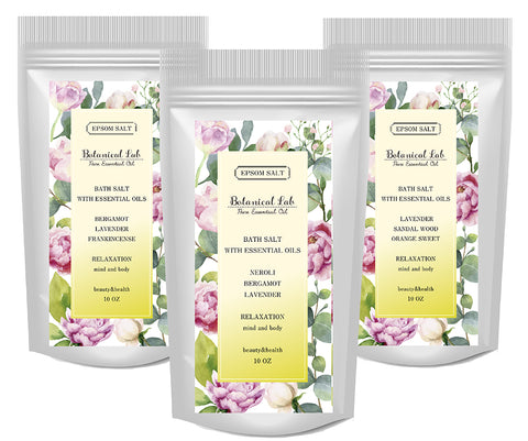 エプソムソルト アロマ 入浴剤 Botanical lab アロマ リラクゼーションブレンド 国産純度99.9% マグネシウム 温浴 浴用化粧品 30回分
