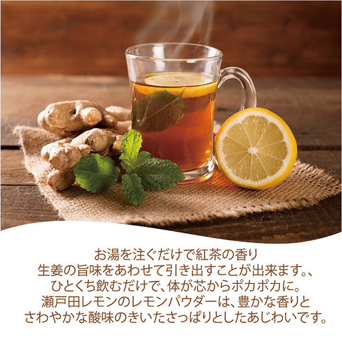 しょうが檸檬茶 無糖 インスタントジンジャーレモンティー からだも心も温まる生姜の紅茶